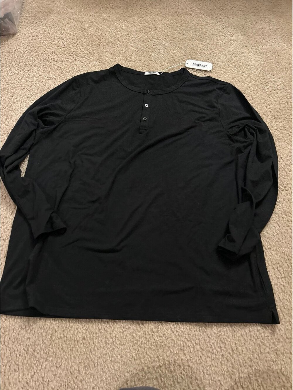 C524 men’s top shirt long sleeve black 2xl